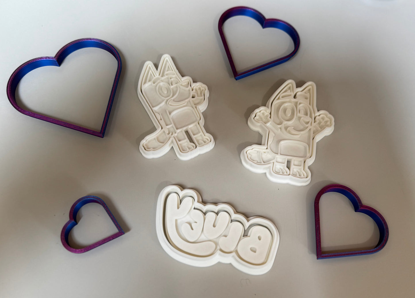 Bluey Valentine’s Cookie Cutter Set – Bake with Love! 💙🐾